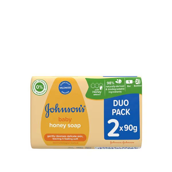 Johnsons Baby Soap 2x90g Honey