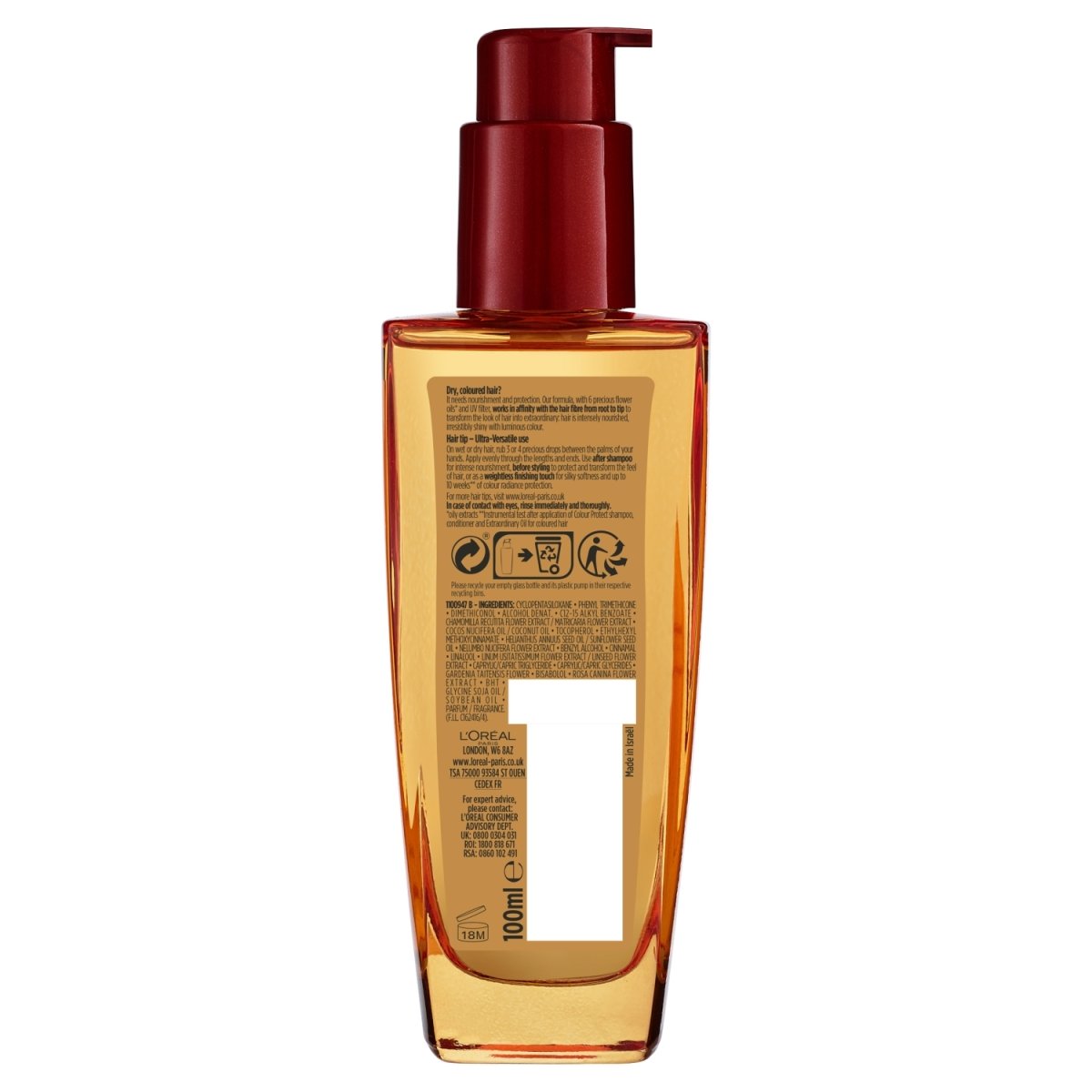L'Oreal Elvive Extraordinary Oil 100ml UV Filter