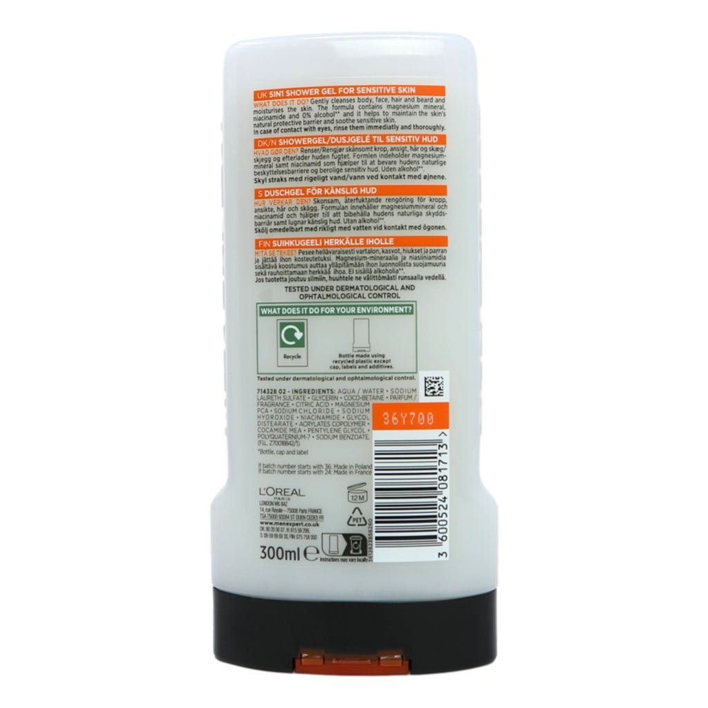 L'Oreal Men Expert Shower Gel 300Ml Magnesium Sensitive