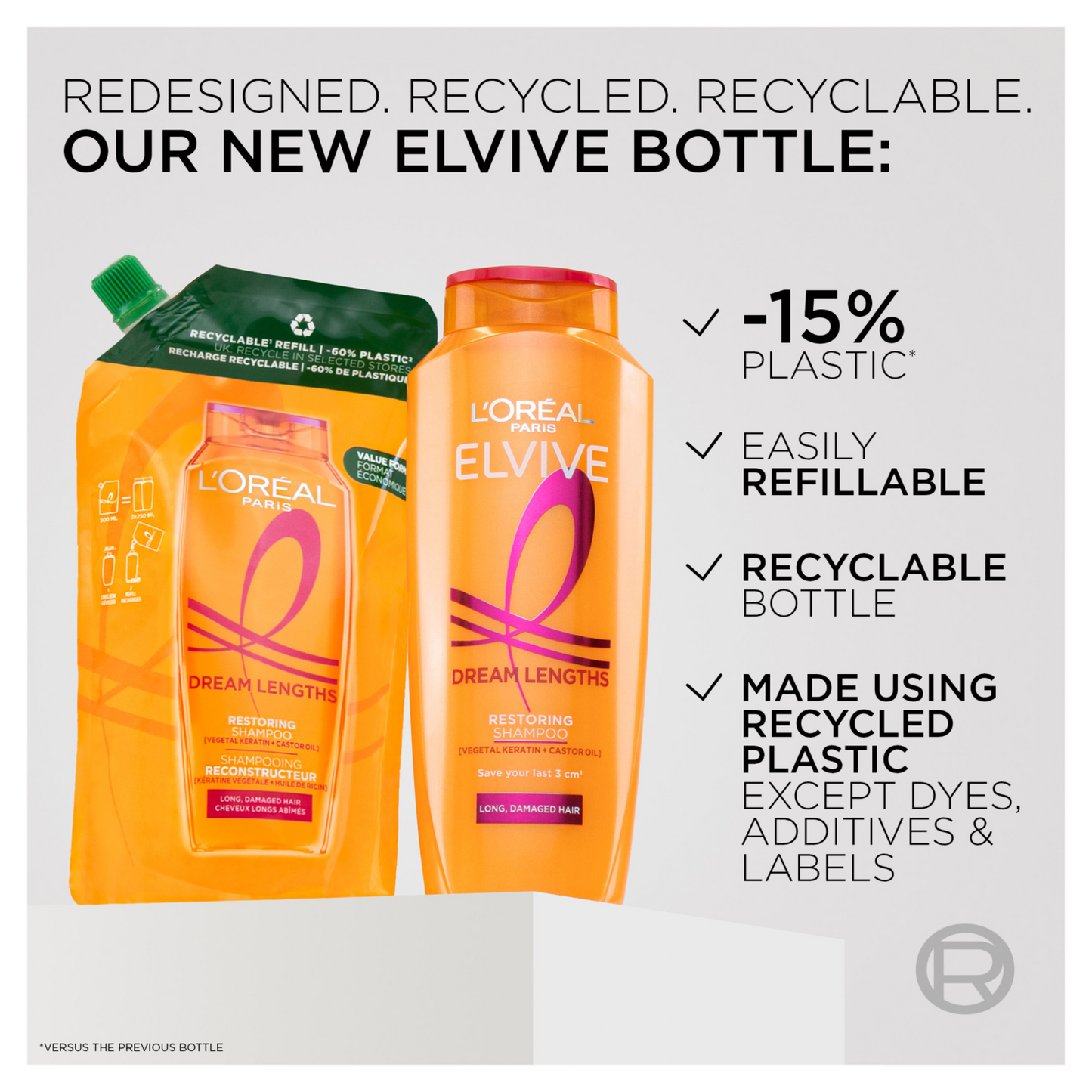 L'Oreal Elvive Shampoo 400ml Dream Lengths