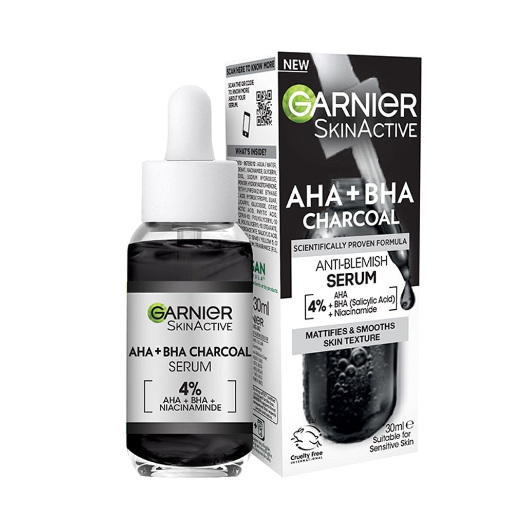 Buy Garnier Aha + Bha Charcoal - Serum (Anti-Blemish) 30Ml online at Intamarque Wholesale – Trusted FMCG distributor