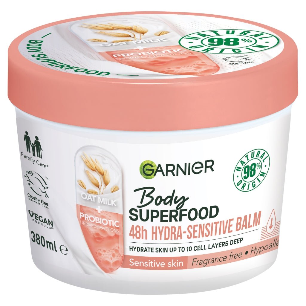 Buy Garnier New! Body Superfood 380ml Oatmilk Hypoallergenic (Dry, Sensitive Skin) online at Intamarque Wholesale – Trusted FMCG distributor