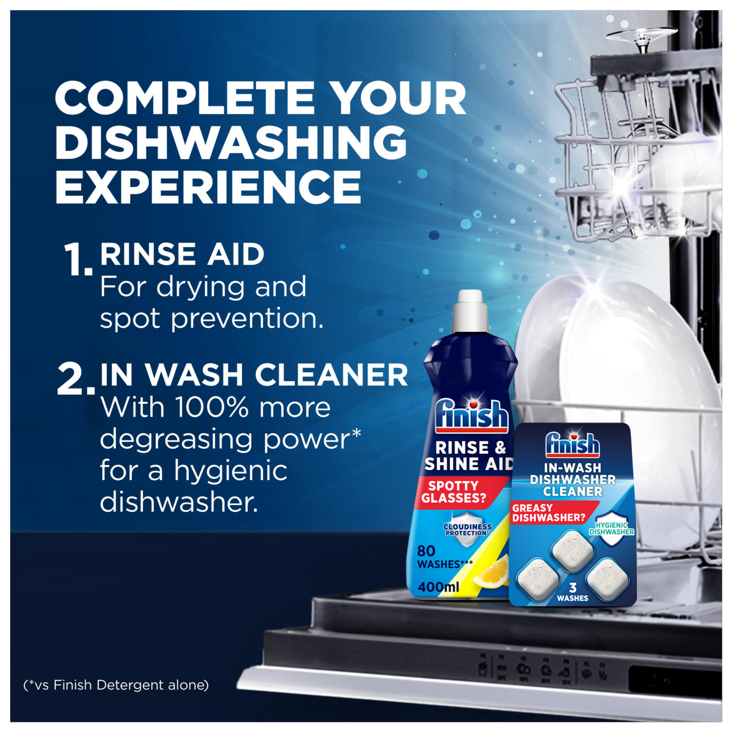 Finish In-Wash Dishwasher Cleaner 3s Tablets