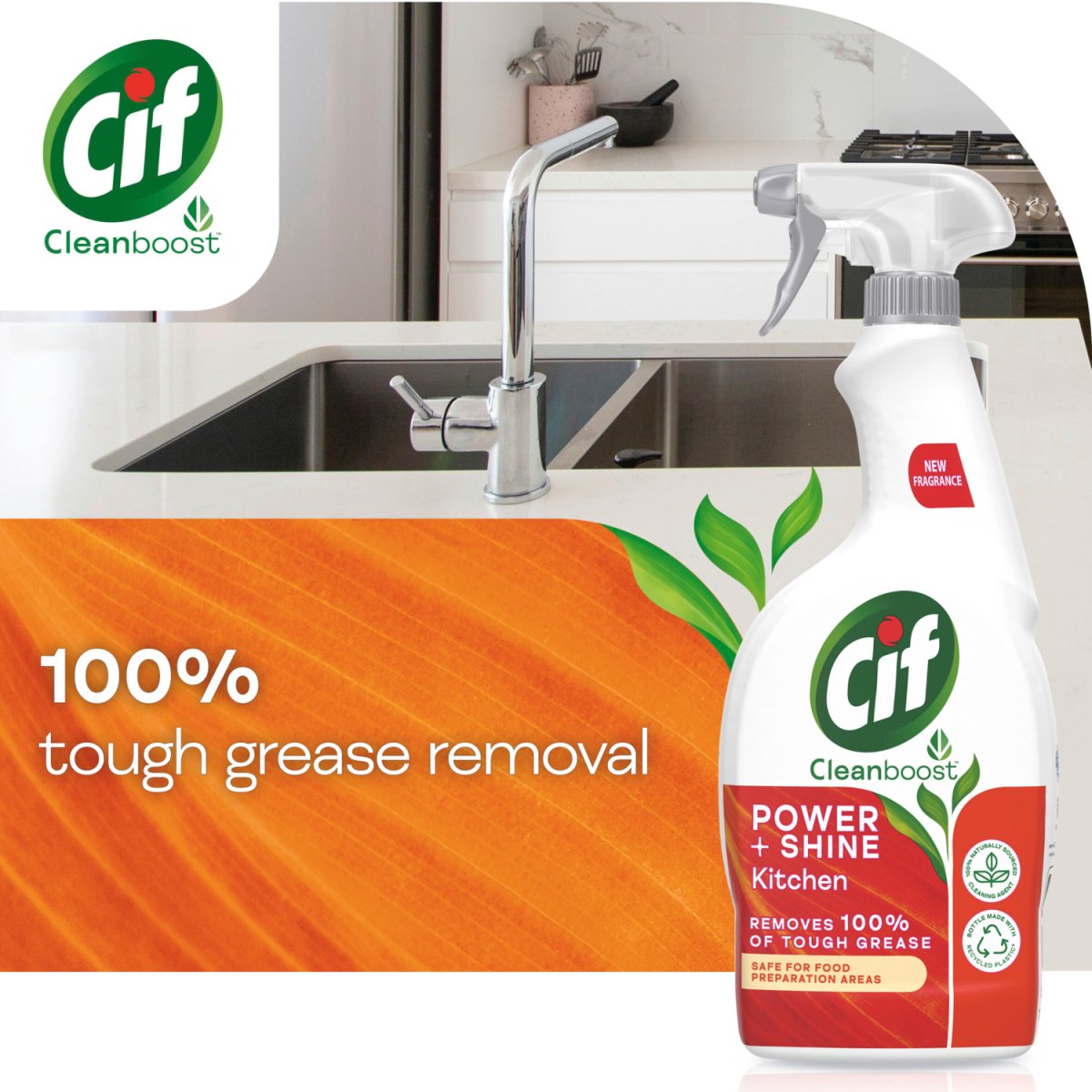 Cif Power & Shine Spray 700ml Kitchen