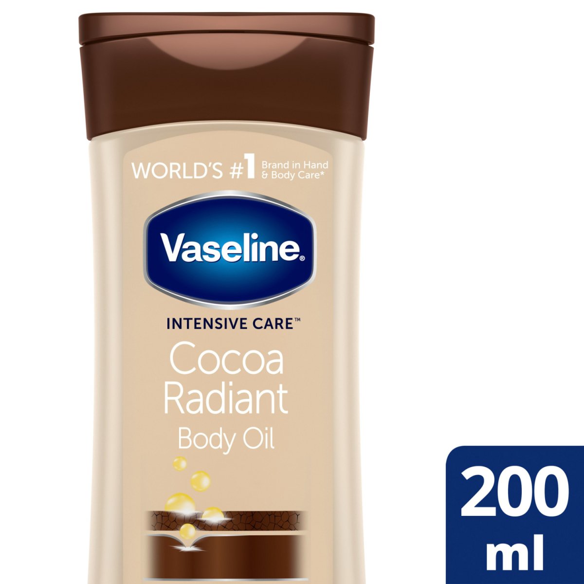 Vaseline Body Oil 200ml Cocoa Radiant