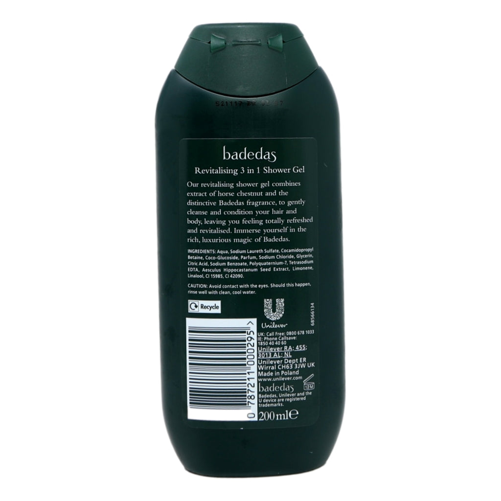 Badedas Shower Gel 200ml Revitalising 3in1