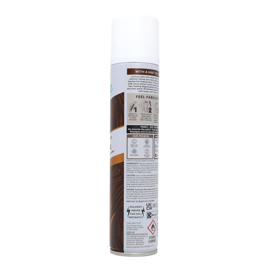 Batiste Dry Shampoo 200ml Dark & Deep Brown Hair