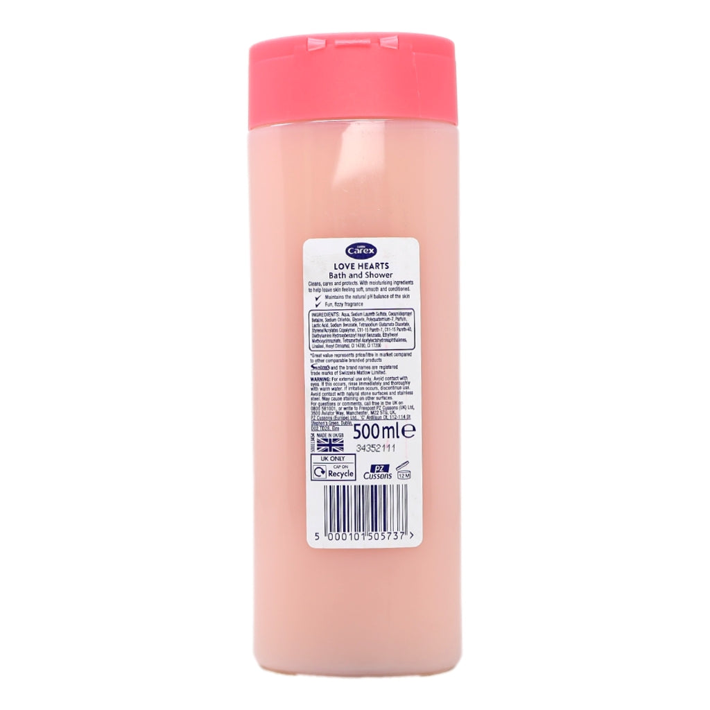 Carex Body Wash 500ml Lovehearts