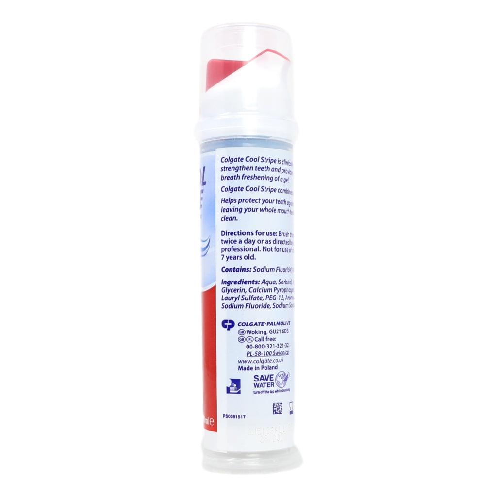 Colgate Toothpaste Pump 100ml Cool Stripe