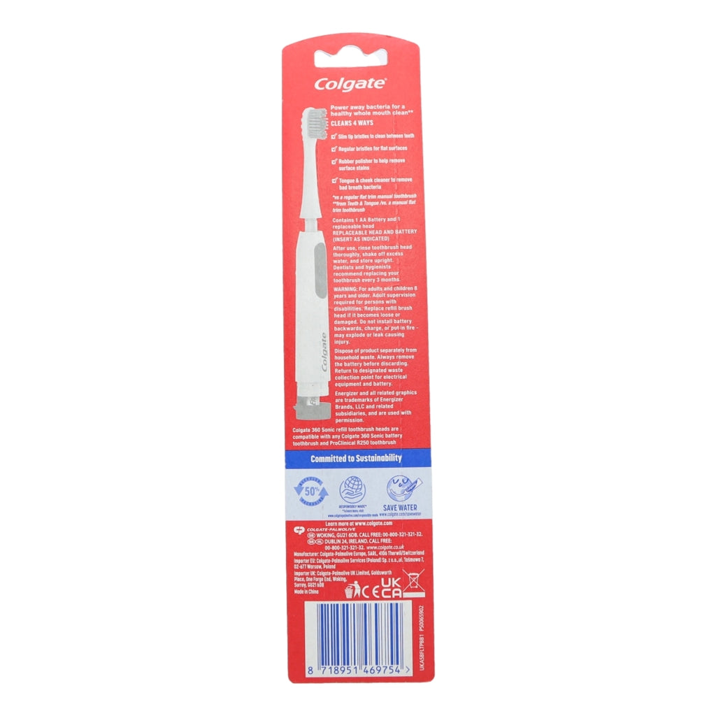 Colgate Toothbrush 360 Battery Floss Tip