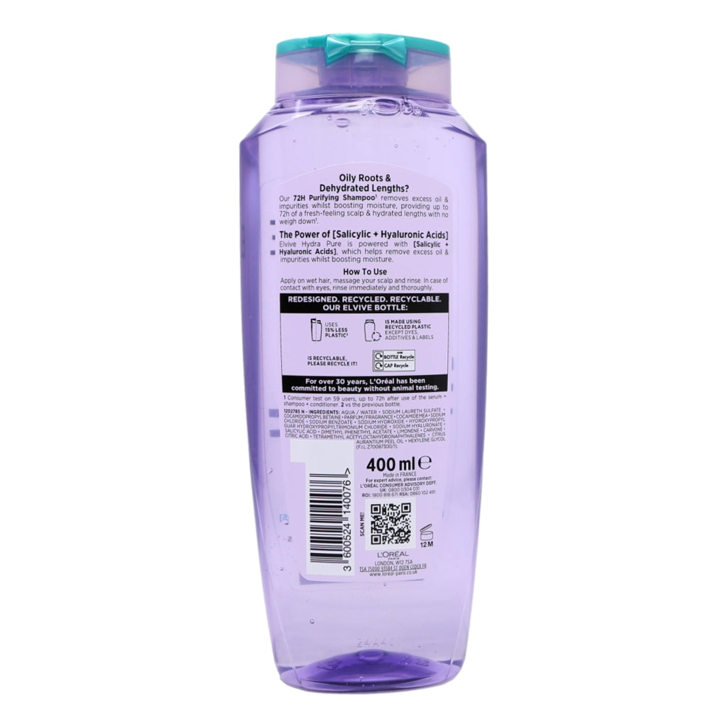 L'Oreal Elvive Shampoo 400ml Hydra Pure