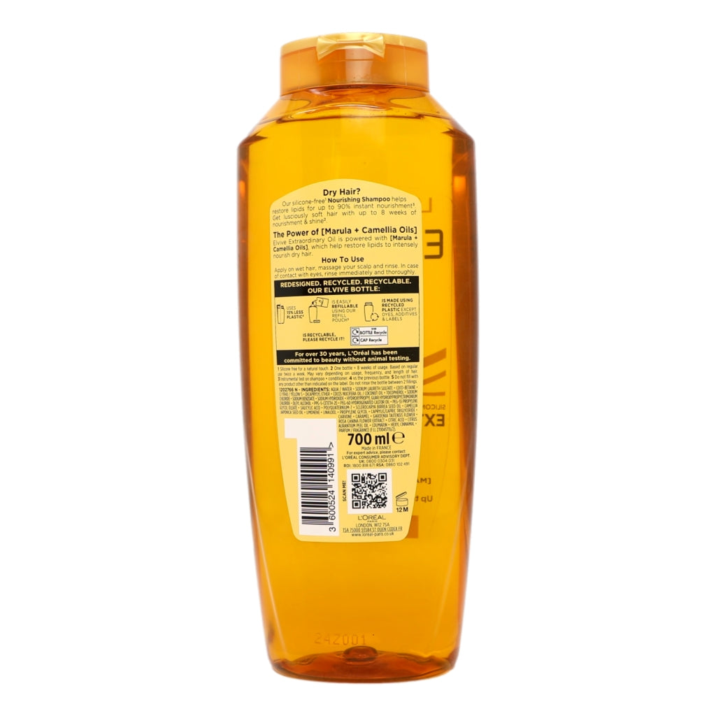 L'Oreal Elvive Shampoo 700ml Extraordinary Oil