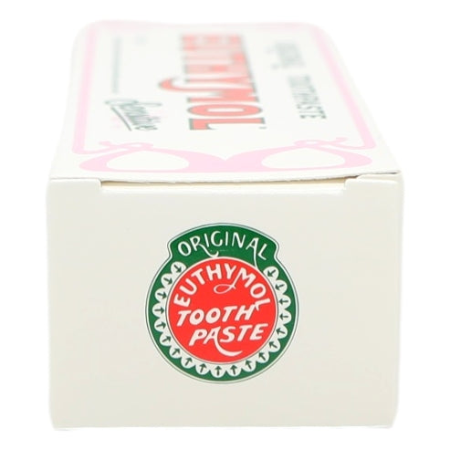 Box of Euthymol Original Toothpaste with visible branding on a white background