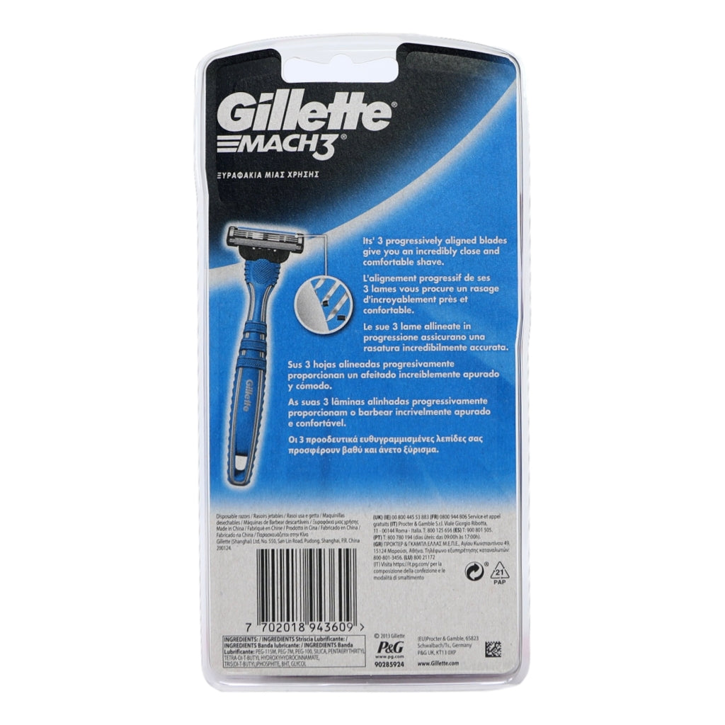 Gillette Mach3 Razors 3pk Disposable