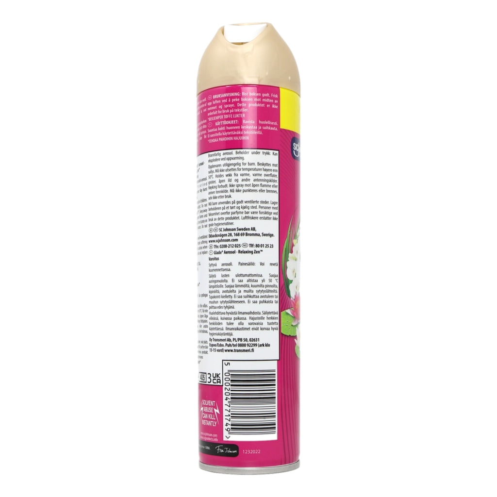 Glade True Scent Aerosol 300ml Relaxing Zen