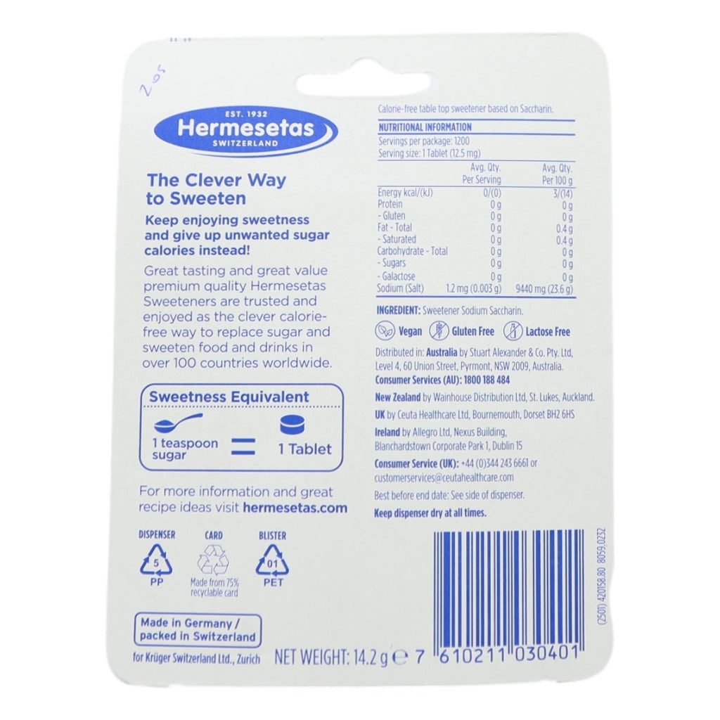 Hermesetas Sweeteners 1200s Mini