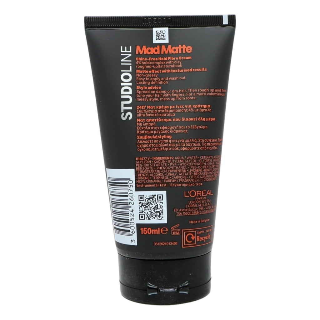 L'Oreal Studio Line 150ml Matte & Messy Paste Tube
