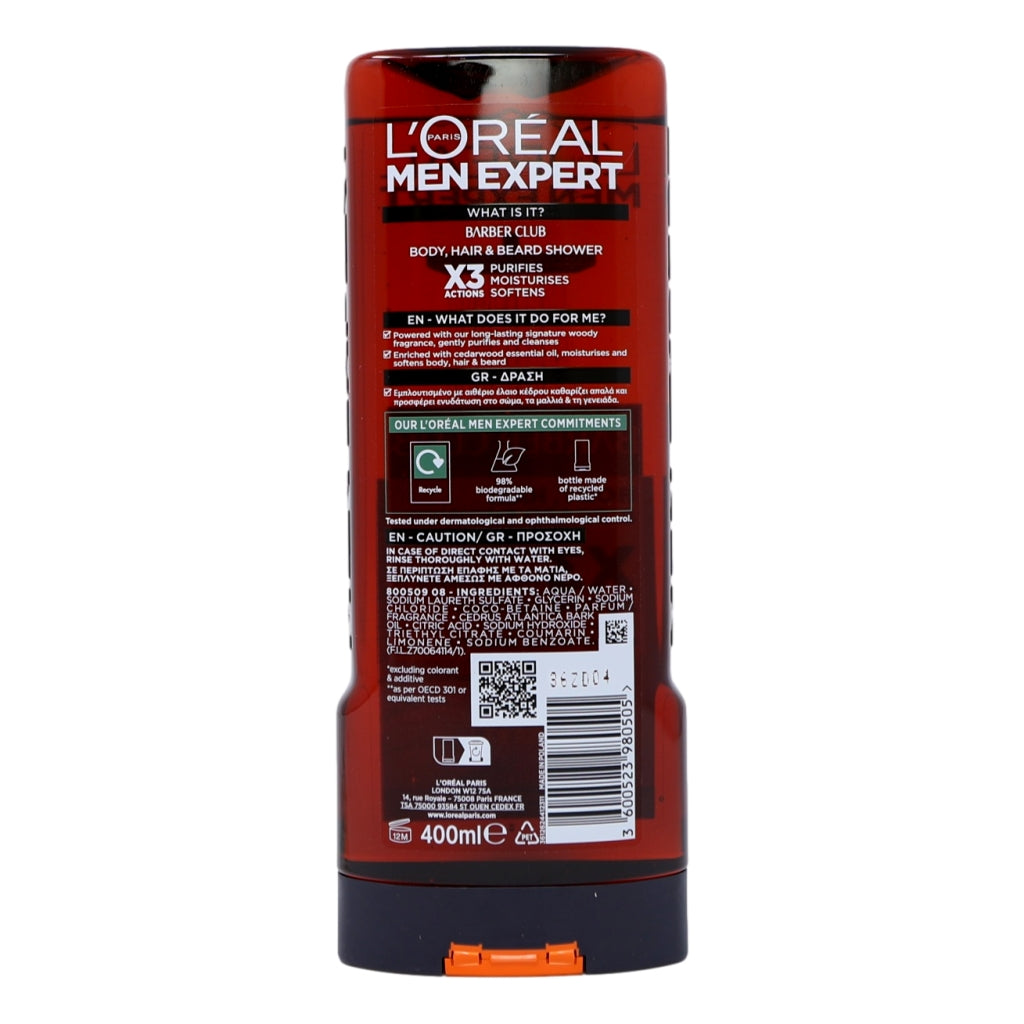 L'Oreal Men Expert Shower Gel 400ml Barber Club