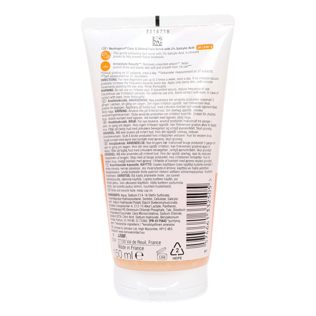 Neutrogena Clear & Defend 150ml Facial Scrub