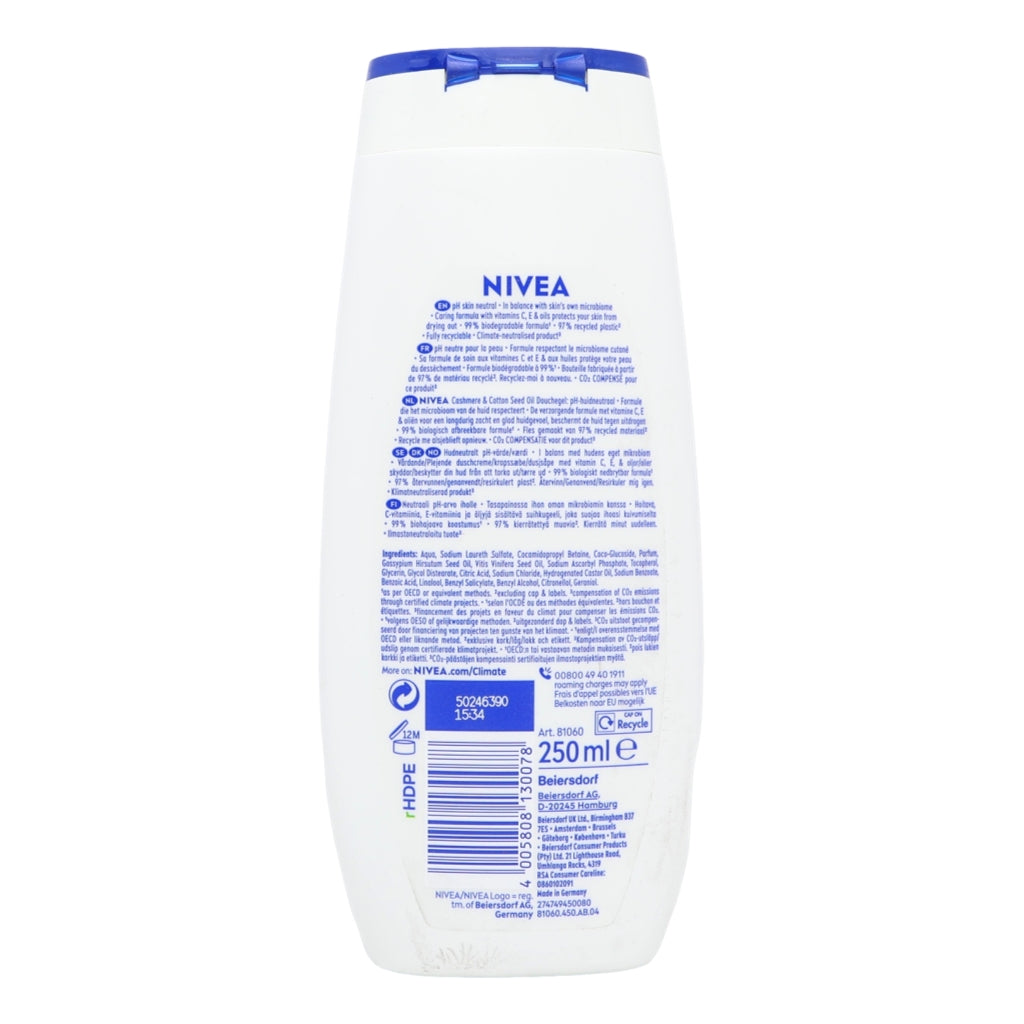 Nivea Shower 250ml Cashmere & Cotton
