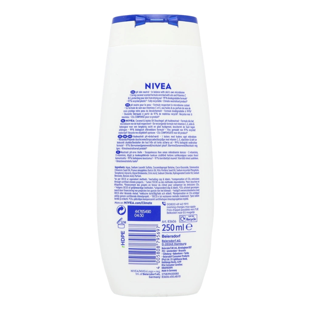 Nivea Shower 250ml Indulgent Moisture Coconut