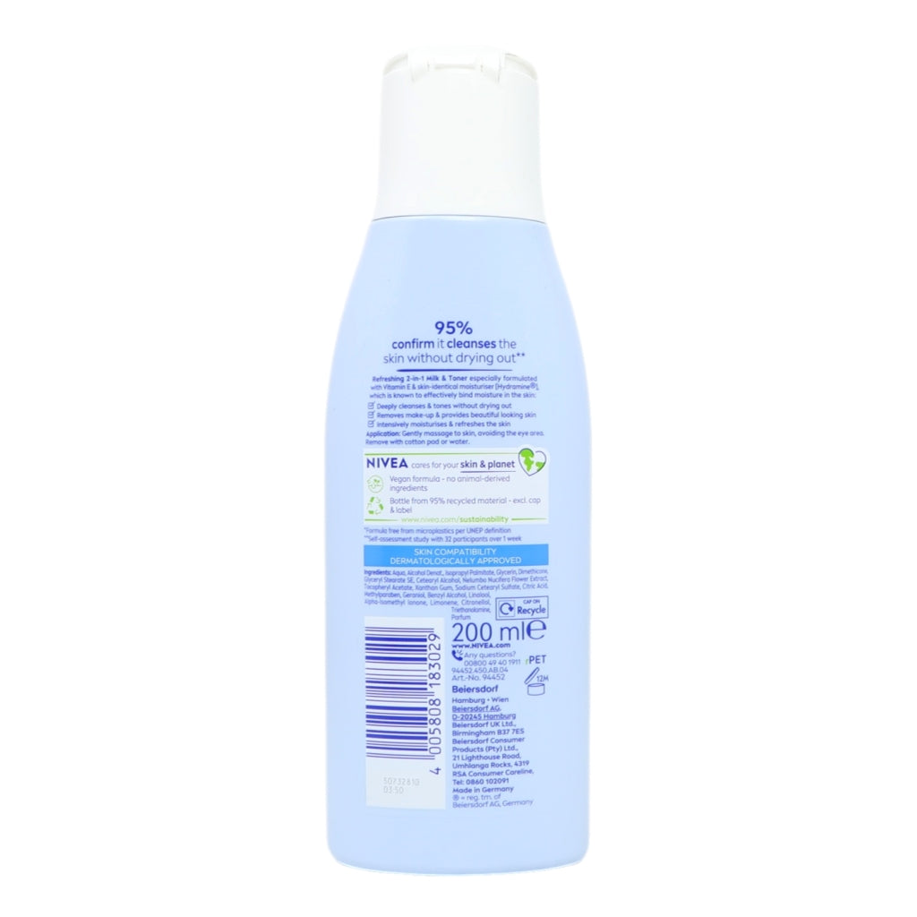 Nivea Visage 2in1 Cleanser & Toner 200ml Refreshing