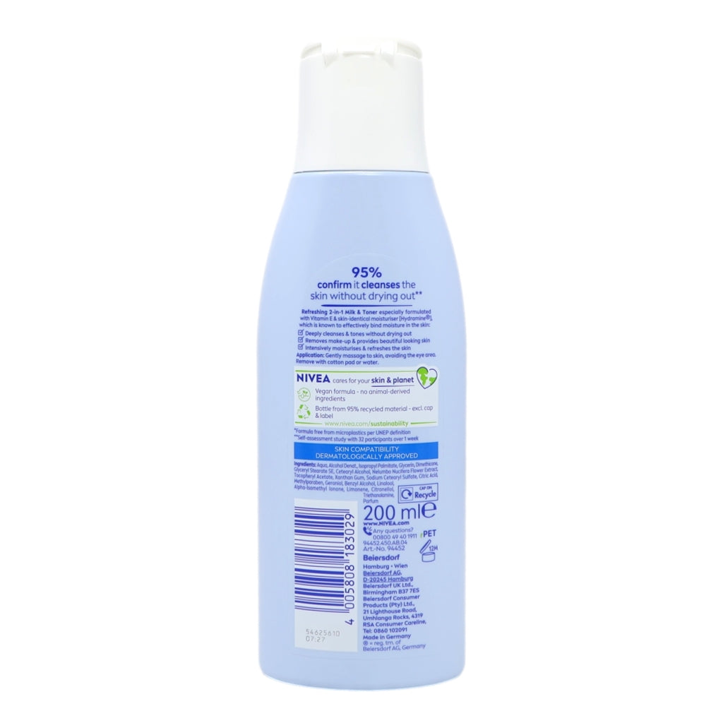 Nivea Visage 2in1 Cleanser & Toner 200ml Refreshing