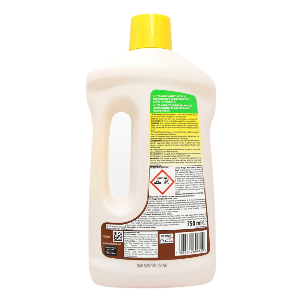 Pledge Wood Cleaner 750ml Floors & Furniture 5in1