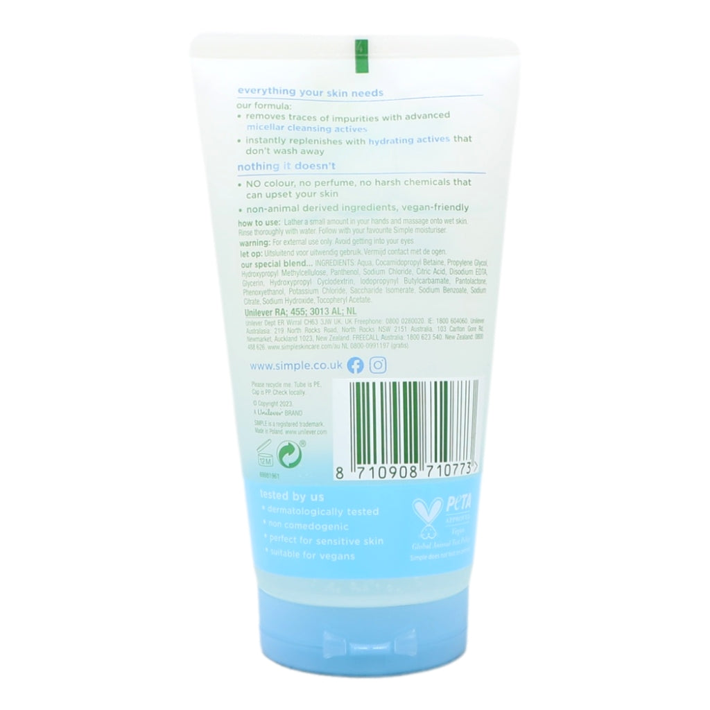 Simple Face Wash 150ml Micellar Water Boost