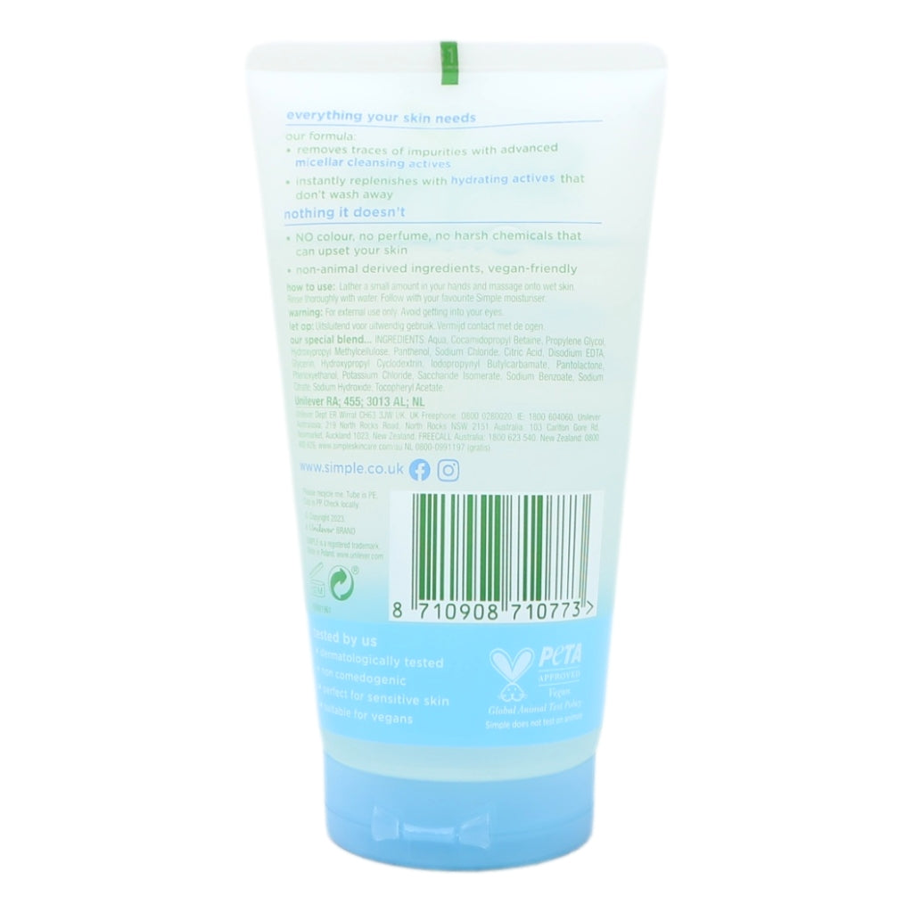 Simple Face Wash 150ml Micellar Water Boost