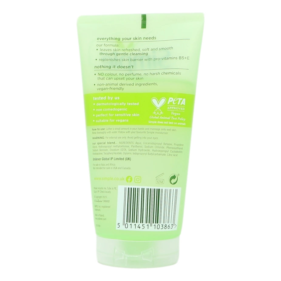 Simple Facial Wash Gel 150ml Refresh Export