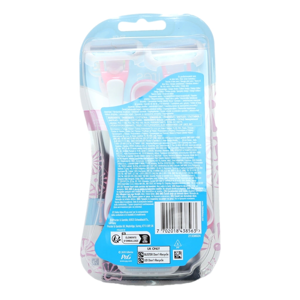 Gillette Venus Simply 3 Disposable Razor 3s Treasures Pink