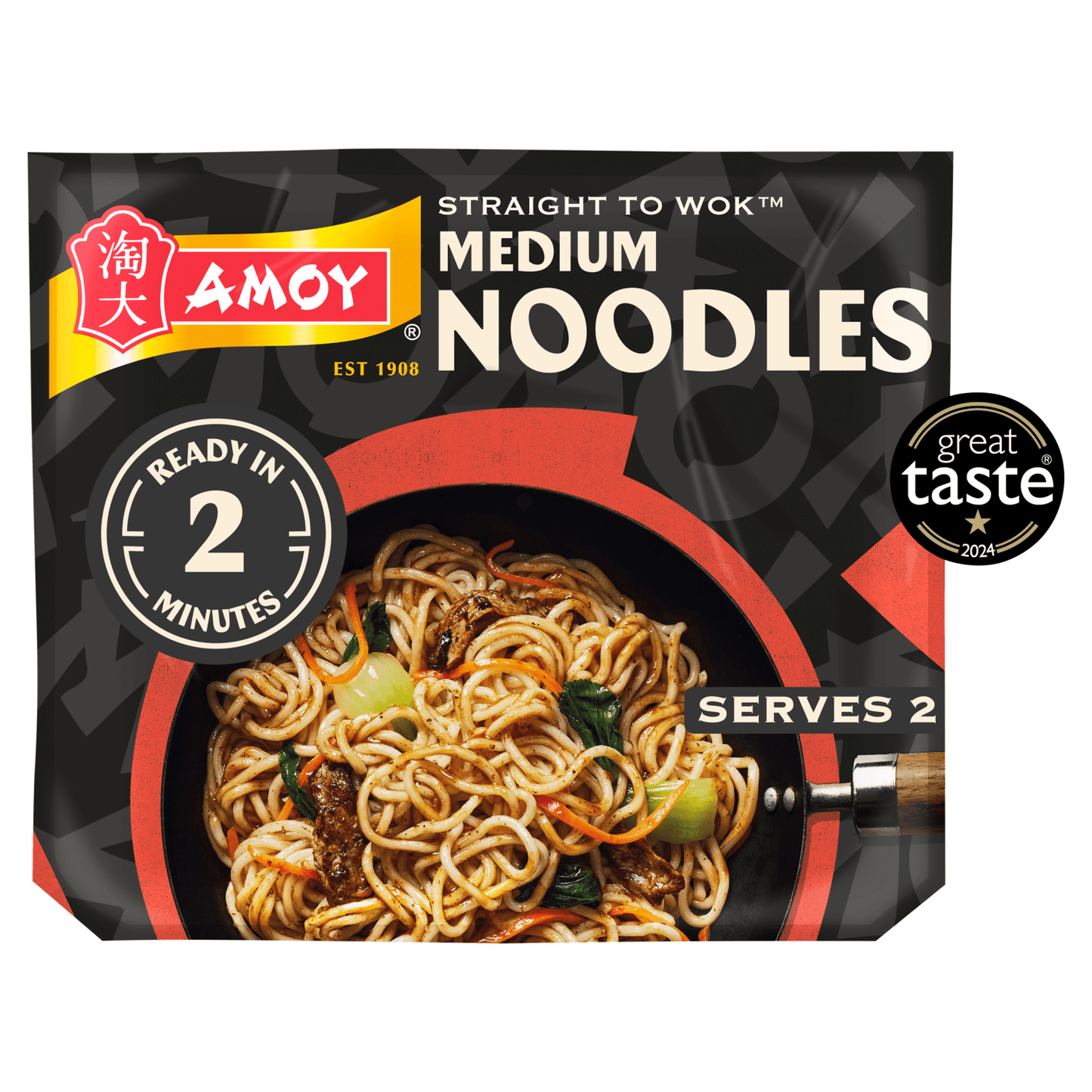 Amoy Medium Noodles 2 x 150g (300g) - UK Food & Drink - 5010928390508