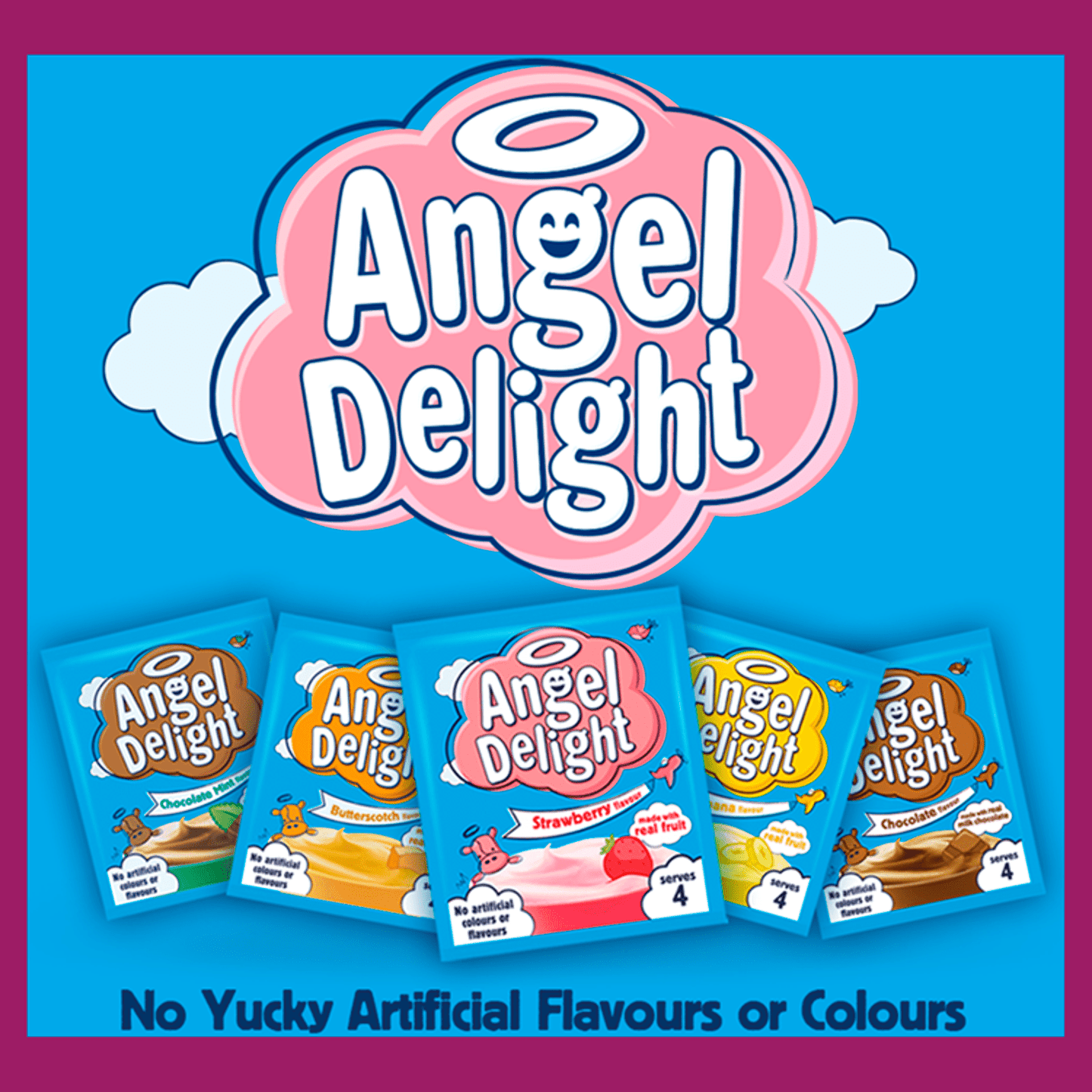 Angel Delight Strawberry Flavour 59g - UK Food & Drink - 5000354770005