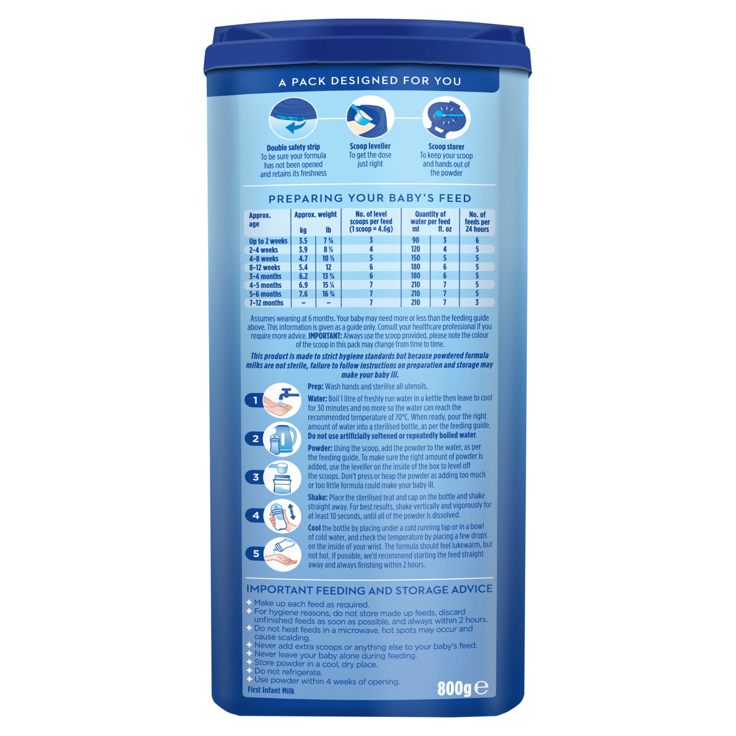 Aptamil Hungry Infant Milk from Birth - 6 Months 800g - UK Food & Drink - 5051594006836