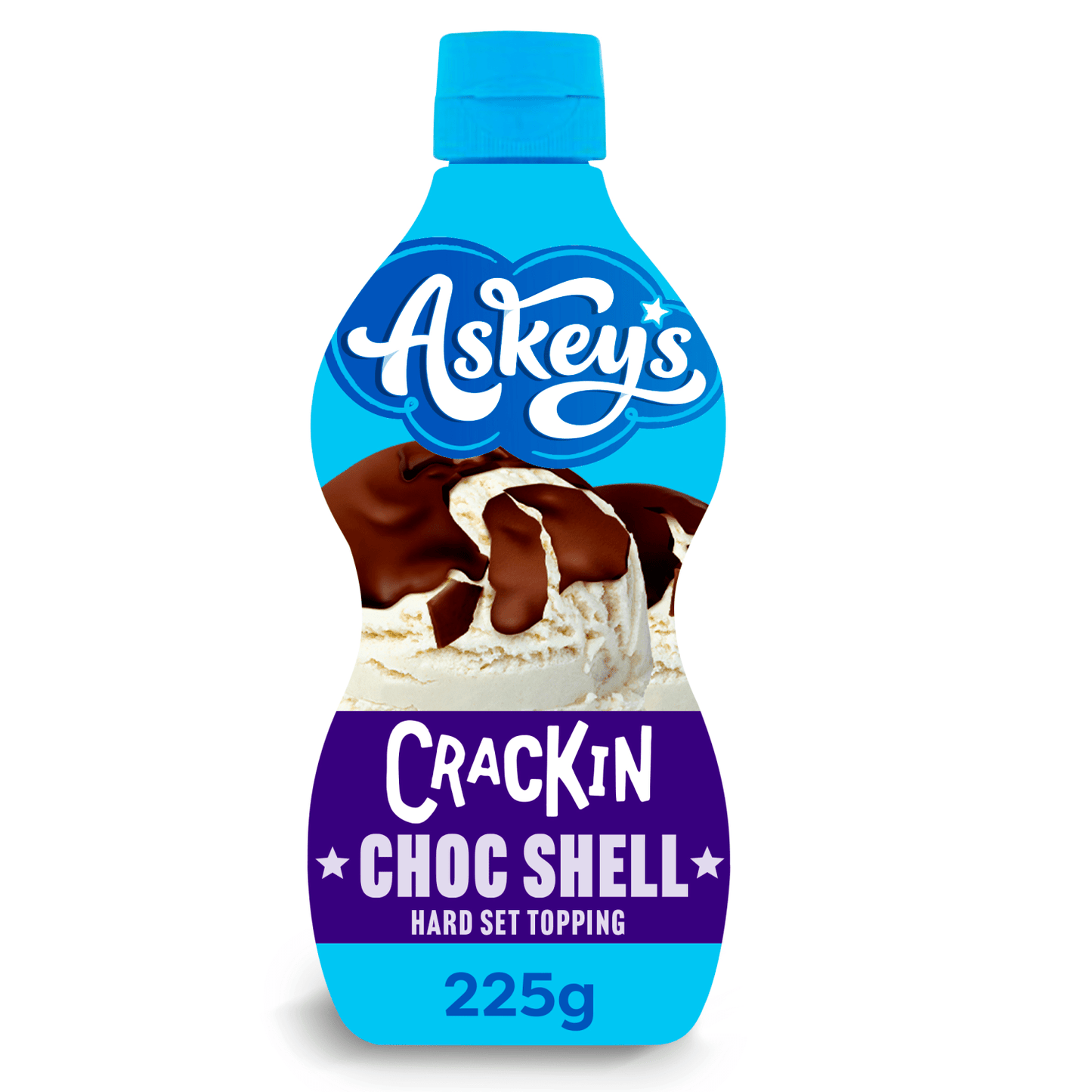 Askeys Crackin Choc Shell Hard Set Topping 225g - UK Food & Drink - 5010067306200