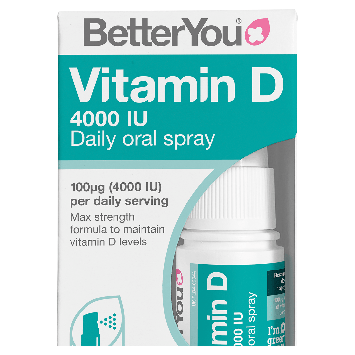 BetterYou Vitamin D 4000 IU Daily Oral Spray Natural Peppermint Flavour 15ml - UK Food & Drink - 96195529