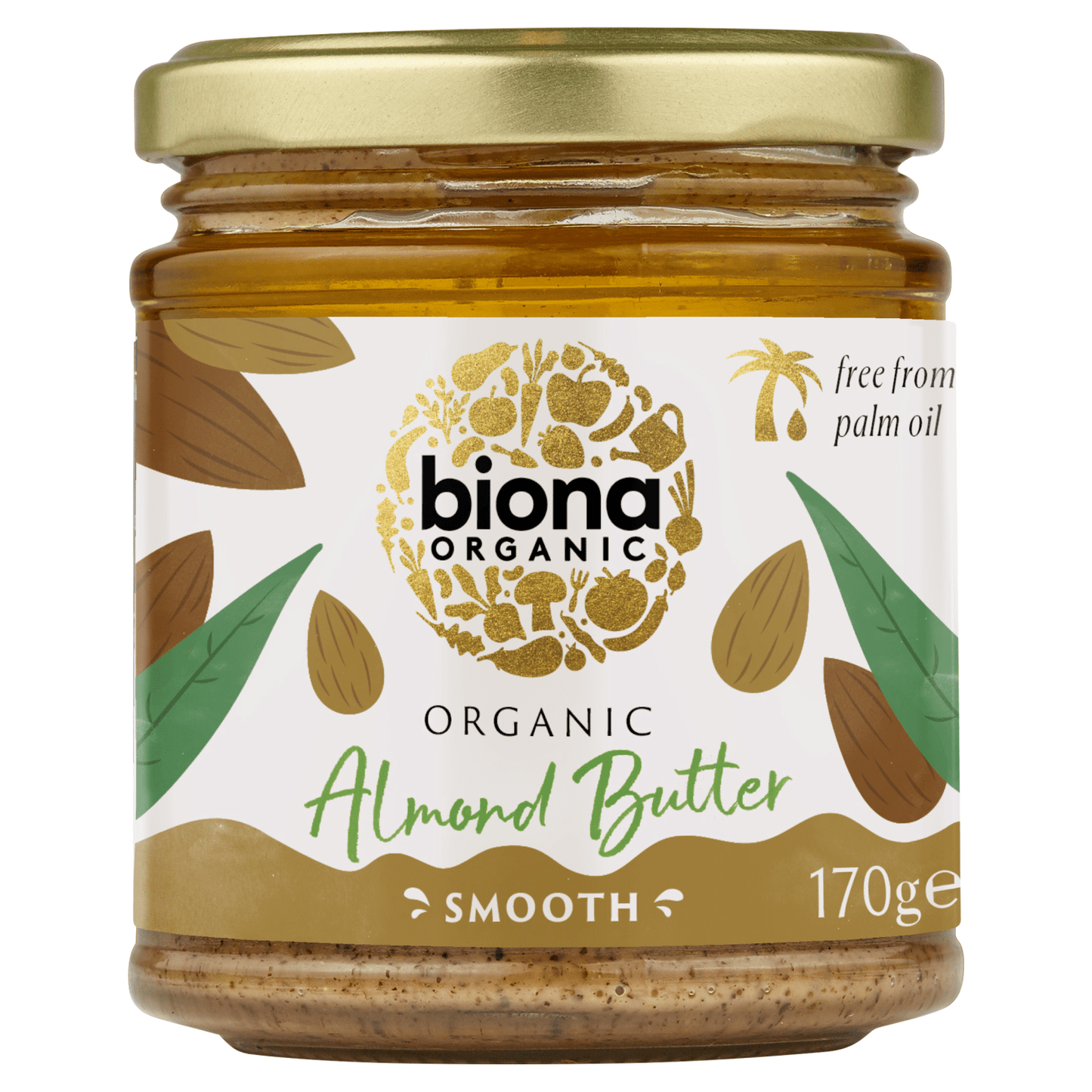 Biona Organic Almond Butter Smooth 170g - UK Food & Drink - 5032722305830