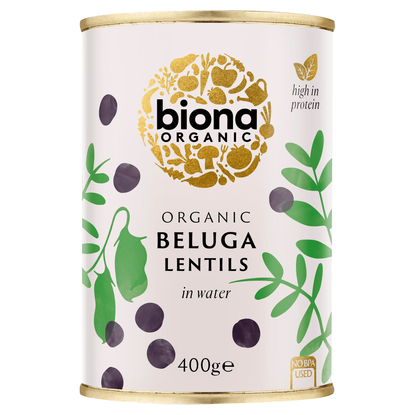 Biona Organic Beluga Lentils in Water 400g - UK Food & Drink - 5032722314689