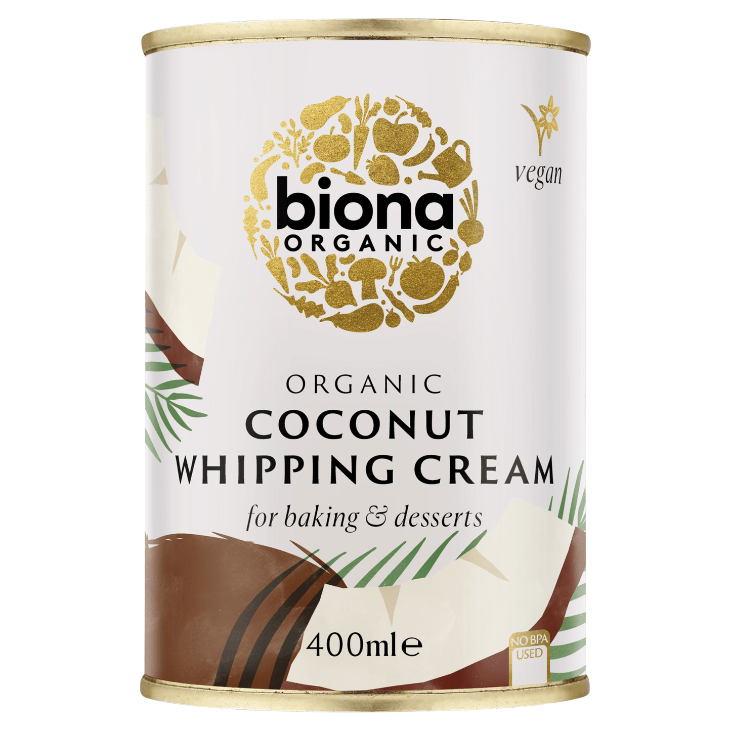Biona Organic Coconut Whipping Cream 400ml - UK Food & Drink - 5032722317451