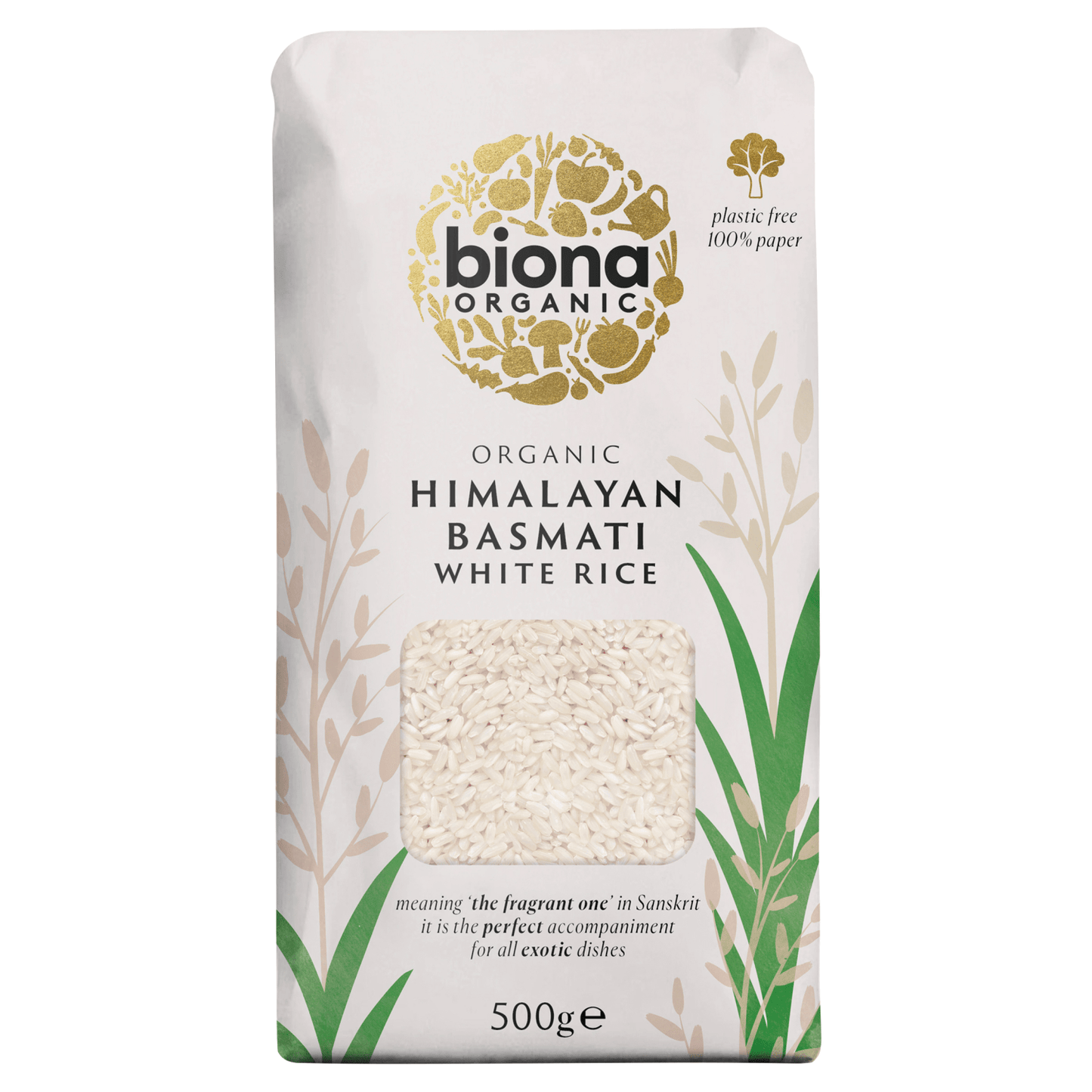 Biona Organic Himalayan Basmati White Rice 500g - UK Food & Drink - 5032722317482