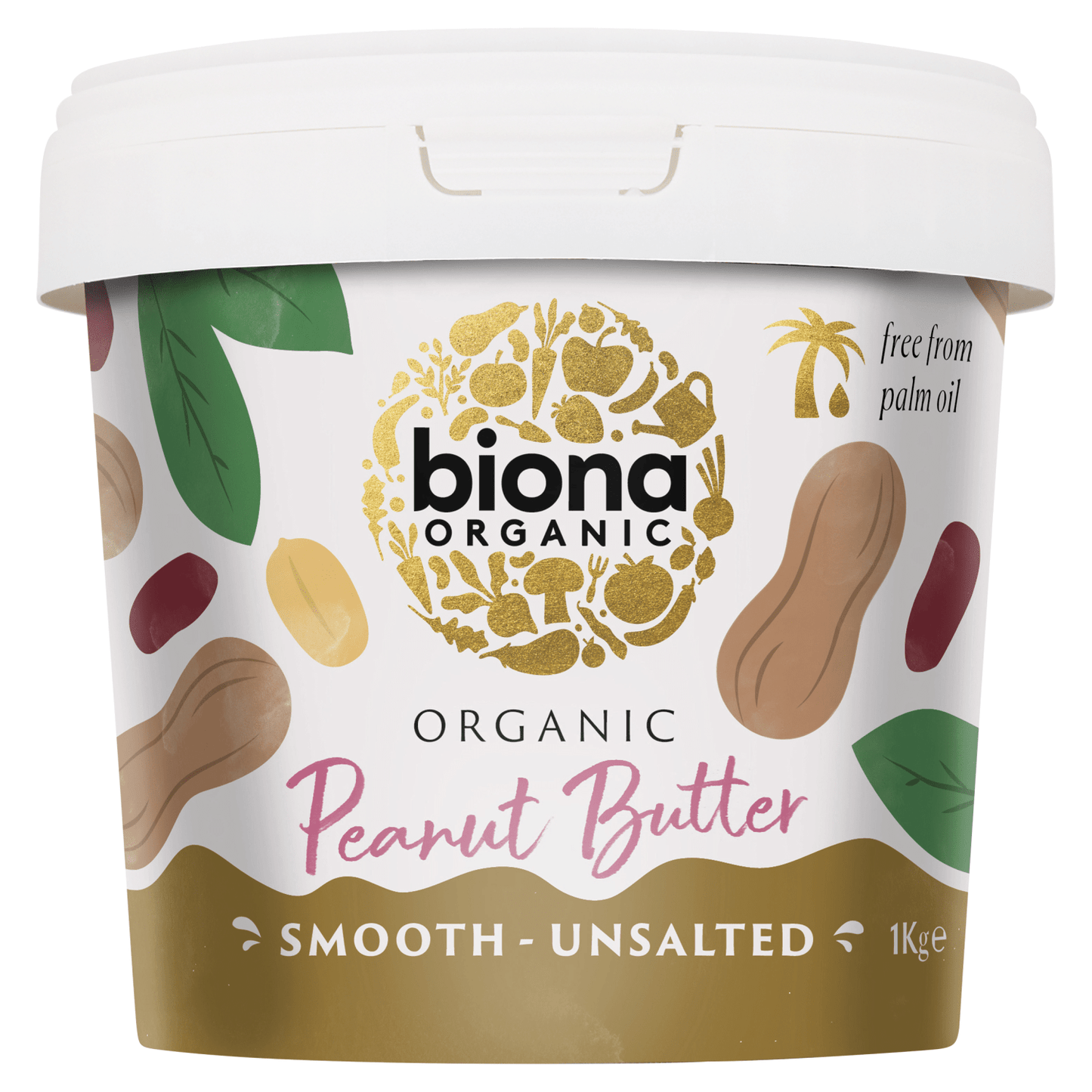 Biona Organic Peanut Butter Smooth Unsalted 1Kg - UK Food & Drink - 5032722313972