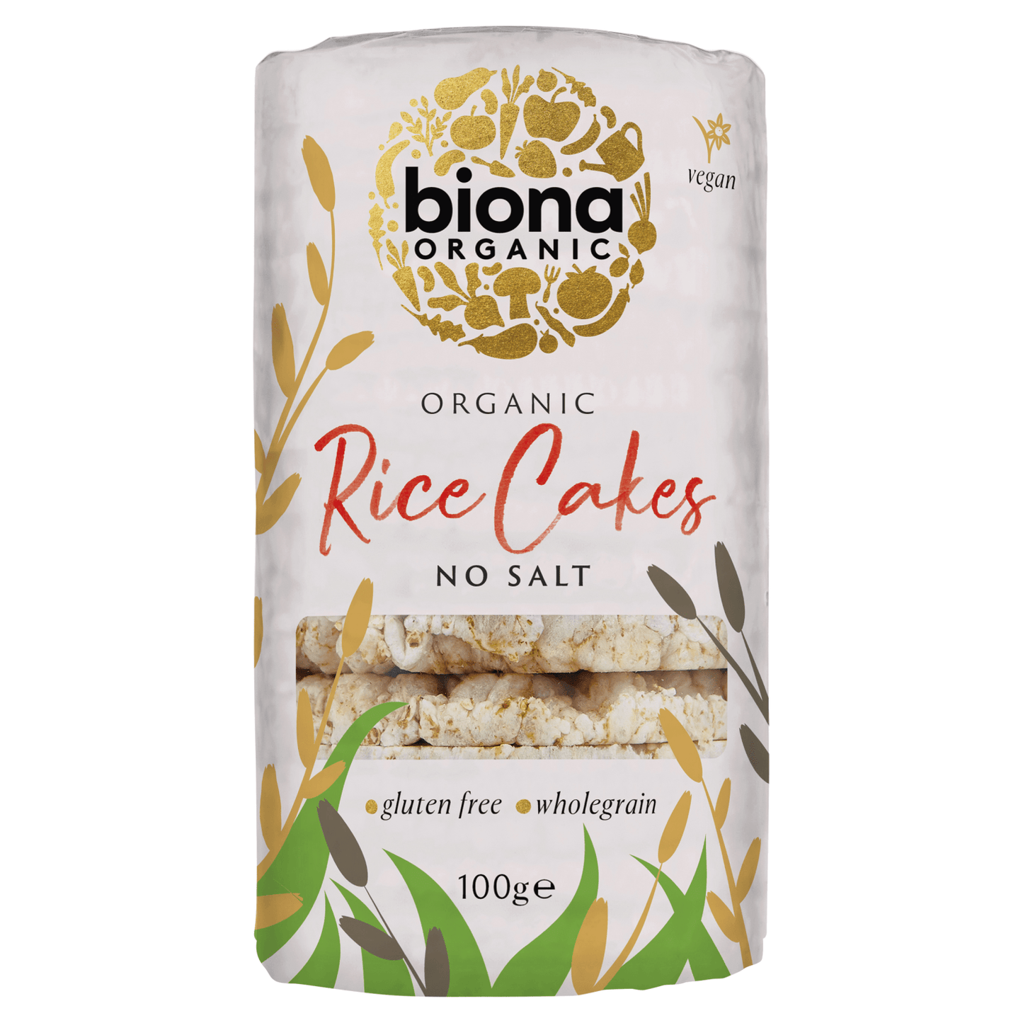 Biona Organic Rice Cakes No Salt 100g - UK Food & Drink - 5032722300590