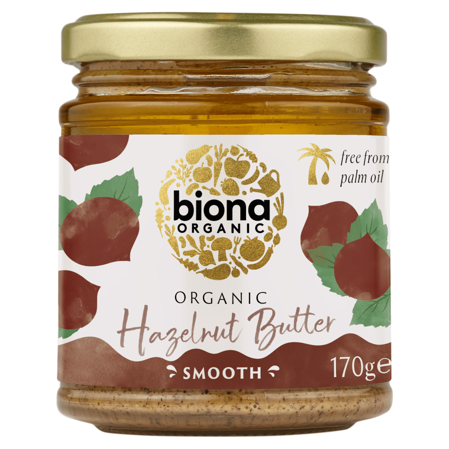 Biona Organic Smooth Hazelnut Butter 170g - UK Food & Drink - 5032722305847