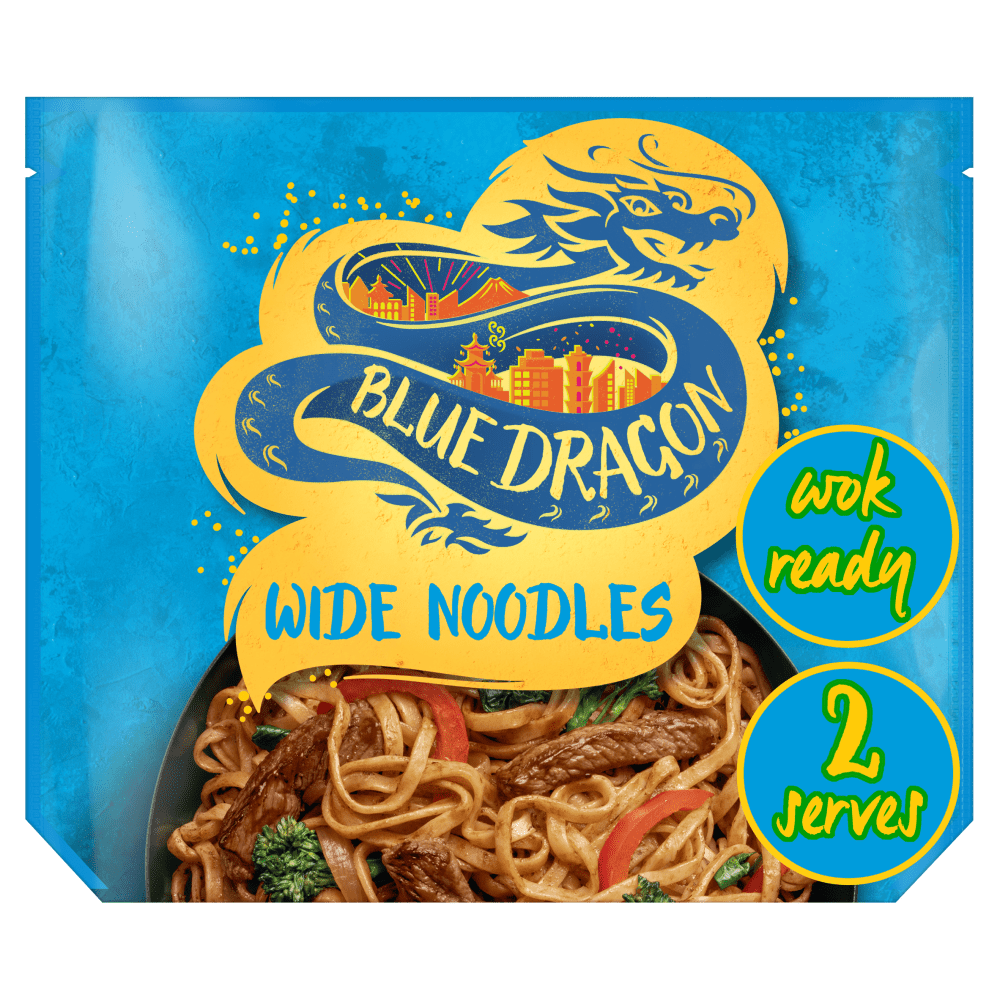 Blue Dragon Wok Ready Wide Noodles 300g - UK Food & Drink - 5010338301378