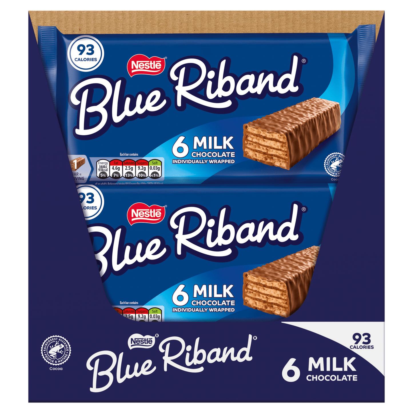 Blue Riband Milk Chocolate 6 x 18g (108g) - UK Food & Drink - 8445291095397