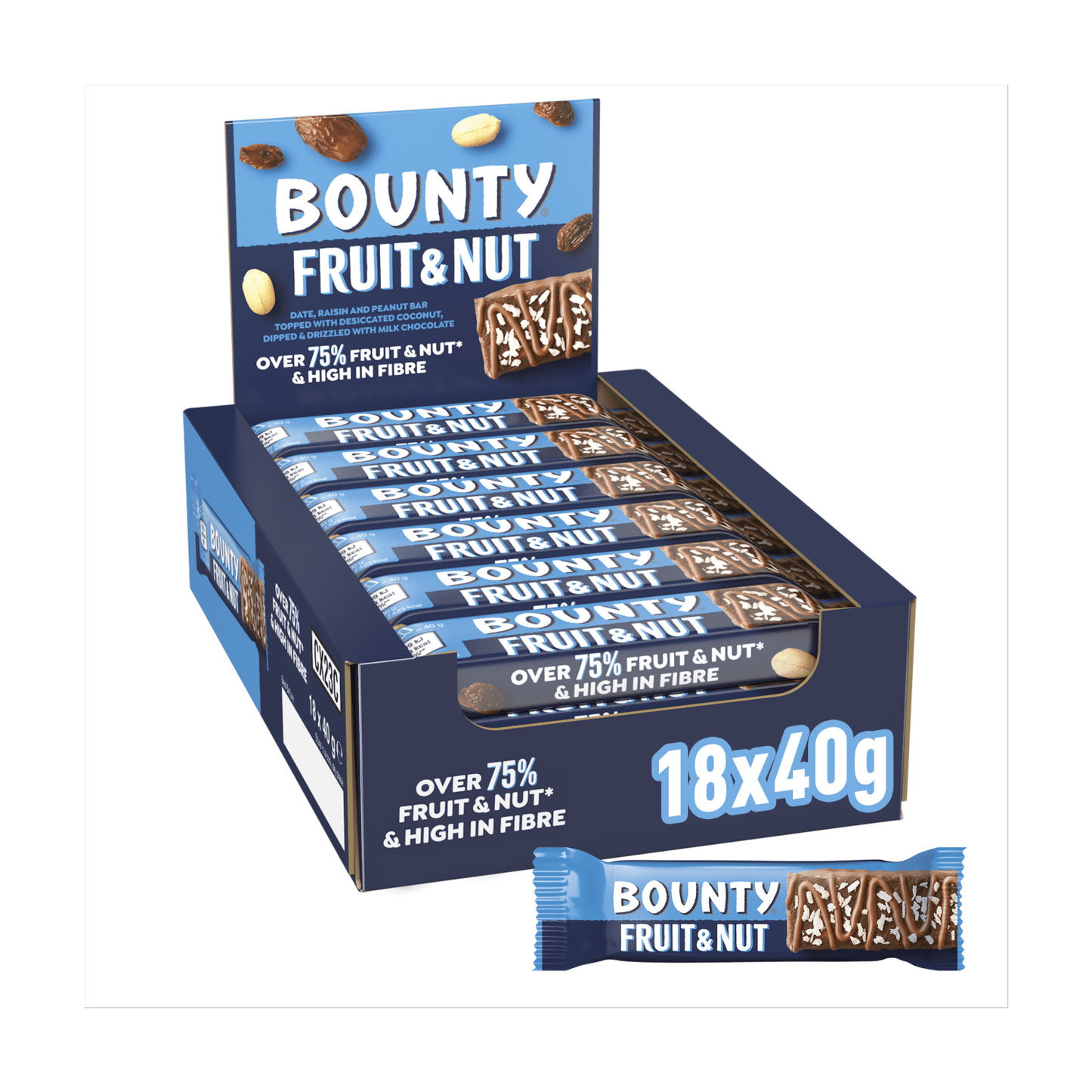 Bounty Fruit & Nut Milk Chocolate Snack Bar 40g - UK Food & Drink - 5056357905692