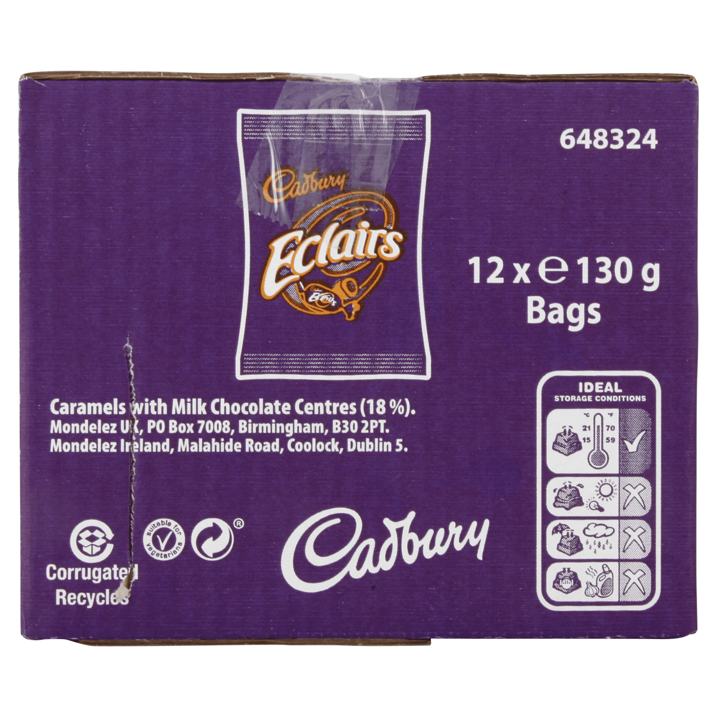 Cadbury Eclairs Classic Chocolate Bag 130g - UK Food & Drink - 7622210117779