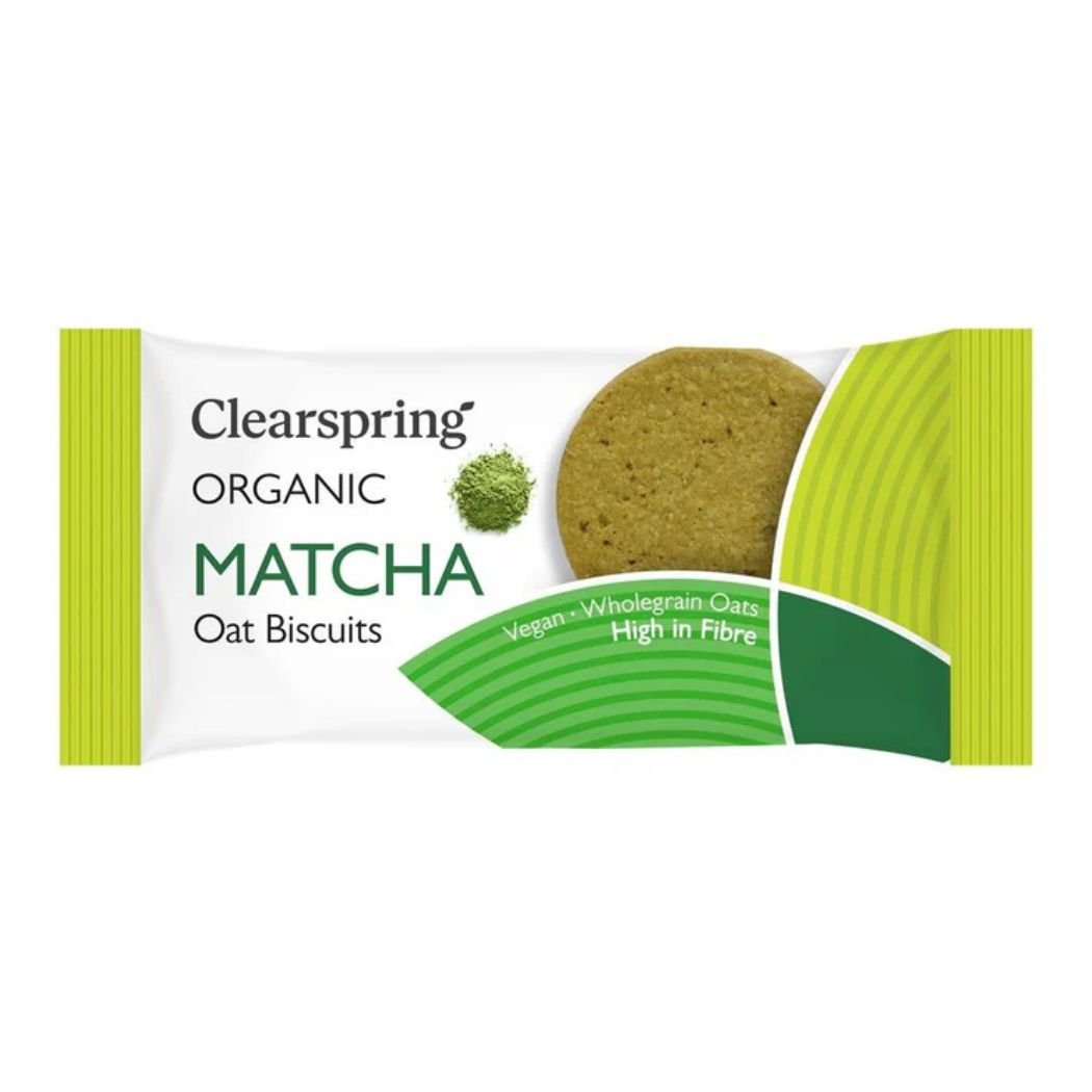 Clearsprings Organic Oat Biscuits - Matcha 40G - UK Food & Drink - 5021554005681