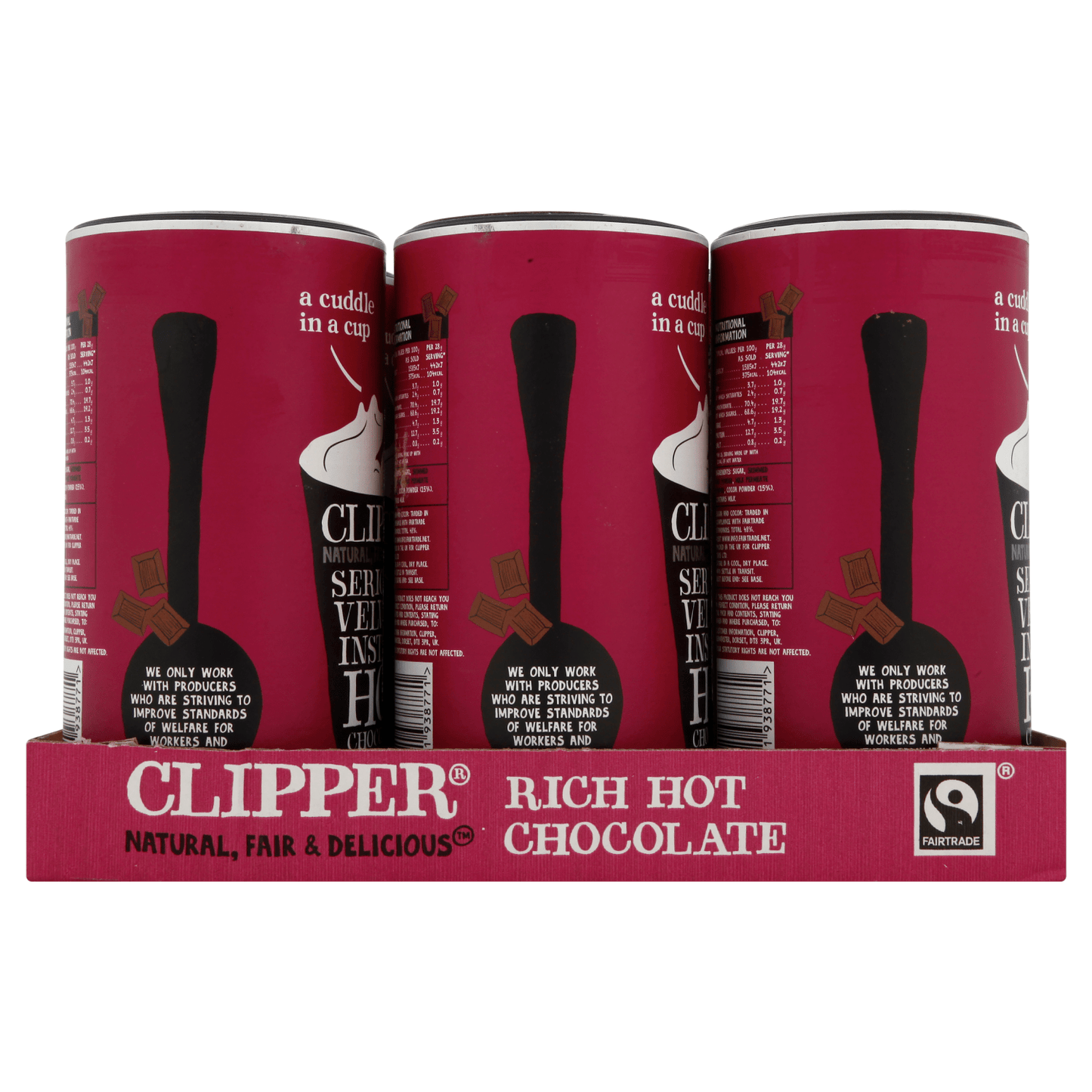 Clipper Fairtrade Instant Hot Chocolate 350g - UK Food & Drink - 5021991938771